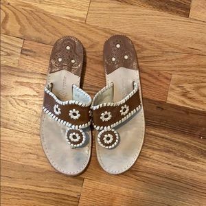 Size 8 Tan and White Jack Rogers